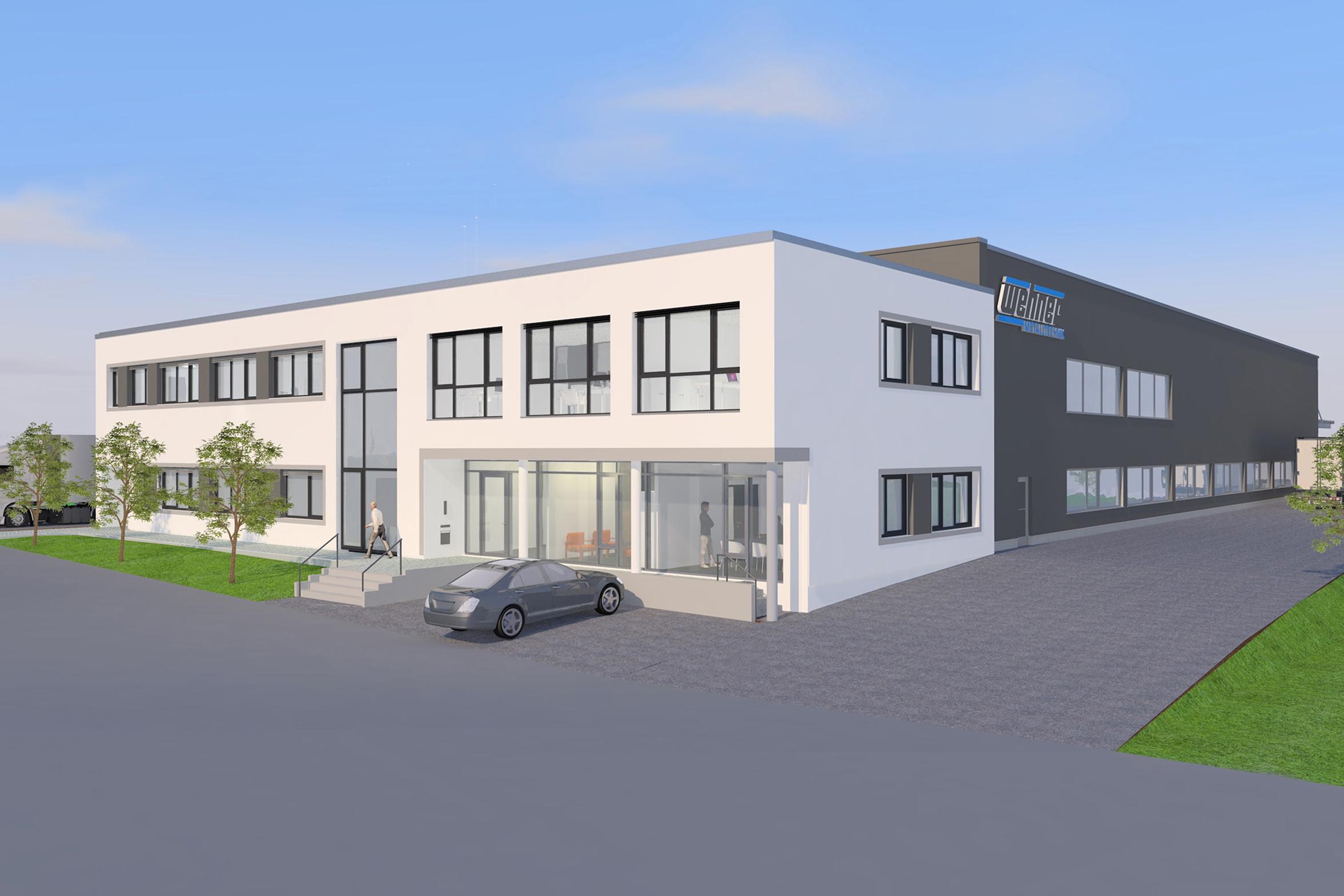 Neubau Produktionshalle und Bürogebäude, Uttrichshausen Bild